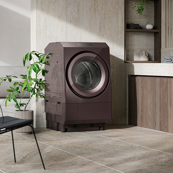 東芝ドラム式洗濯乾燥機ZABOON TW-127XP4L ボルドーブラウン