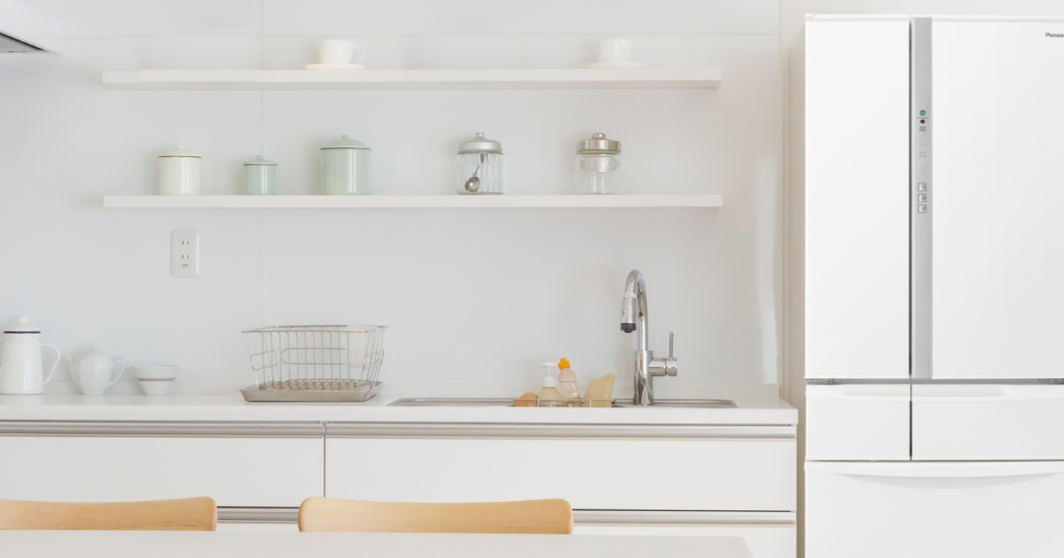 パナソニック冷蔵庫 NR-FVF45S3 ハーモニーホワイト 正面